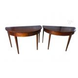 PR OF SOLID MAHOGANY D ENDS