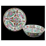 ROSE MEDALLION PLATE & BOWL