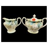 ANTIQUE R.S PRUSSIA HAND PAINTED SUGAR & CREAMER
