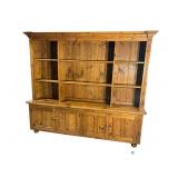 MONUMENTAL WASH PINE OPEN TOP CUPBOARD 4 DOORS