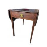 18TH CENT. SOLID MAHOGANY PEMBROKE DROP LEAF TABLE