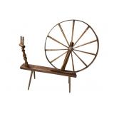 LARGE PINE SPINNING WHEEL