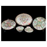 6 PC OF MISC ROSE MEDALLION PORCELAIN