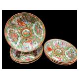 LOT OF 6 ROSE MEDALLION PORCELAIN SMALL BOWLS