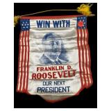 1932 SILK ROOSEVELT CAMPAIGN BANNER