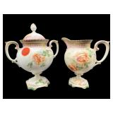 ANTIQUE R.S PRUSSIA HAND PAINTED CREAMER & SUGAR