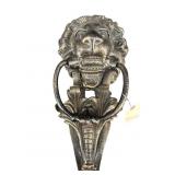 LARGE CAST IRON LIONS HEAD DOOR KNOCKER