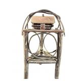 FOLK ART TWIG FORMED SMOKING STAND