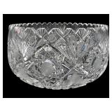 EXTRA LARGE OLDER CUT CRYSTAL CENTER BOWL