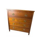 WALNUT 4 DRAWER SOUTHERN ANTIQUE CHEST