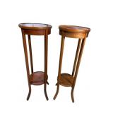 2 MAHOGANY MATCHING FERN STANDS