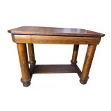 TIGER OAK 1 DRAWER LIBRARY TABLE