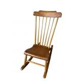 19TH CENT. PLANK BOTTOM PINE ROCKER