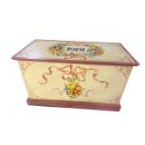 PAINT DECORATED BLANKET BOX