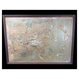 1907 ATLAS SCHOOL SUPPLY LARGE RELIEF MAP