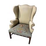 CHIPPENDALE HIGH BACK WINGBACK CHAIR