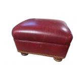 HANCOCK AND MOORE LEATHER STOOL