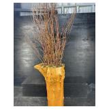 WOODEN CARVED VASE MODERN DESIGN