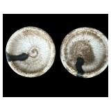2 McCARTY POTTERY SMALL RING DISHES