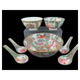 7 PC LOT OF ROSE MEDALLION