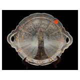 PINK DEPRESSION CHERRY BLOSSOM CAKE PLATE