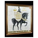CHICAGO WOOLEN MILLS CO. ADVERTISING SIGN