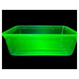 LARGE URANIUM RECTANGULAR REFRIGERATOR DISH