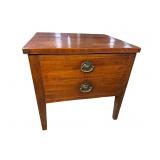 19TH CENT. MAHOGANY LIFT TOP POTTY
