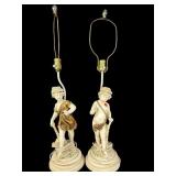 2 HARD PLASTER AND METAL ANITEX FIGURAL TABLE