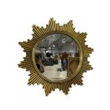GOLD SUNBURST BEVELED MIRROR