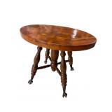 ALL BURLED WALNUT STOOL