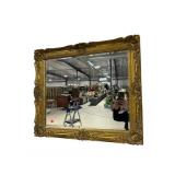 ORNATE GOLD DECORATED BEVELED MIRROR