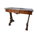 19TH CENT. MARBLE TOP CARVED SERVER