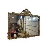 ANTIQUE GOLD PAINTED ORNATE MIRROR