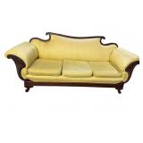 CORNUCOPIA CARVED CLAW FOOT SOFA