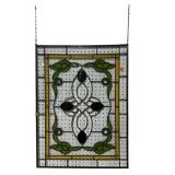LARGE BEVELED LEADED GLASS WINDOW