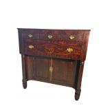 19TH CENT. FLAMED MAHOGANY JACKSON PRESS