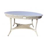 ANTIQUE WICKER OVAL TABLE