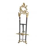 ORNATE BRASS AND IRON EASEL