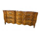 CONTINENTAL FURNITURE CARVED CHERRY 9 DRAWER
