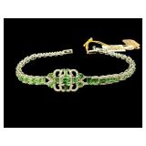 PLATINUM OSCAR FRIEDMAN TSAVORITE GARNET AND