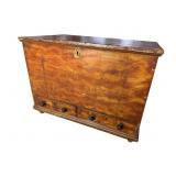 PAINT DECORATED BLANKET BOX