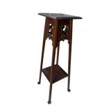 SOLID MAHOGANY CARVED PEDESTAL