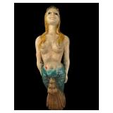 VINTAGE 1960's POLYURETHANE MERMAID SHIP MASTHEAD