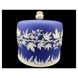 ANTIQUE JASPERWARE CHEESE DISH DOME