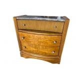 MODERN DESIGN MARBLE TOP 3 DRAWER CHEST