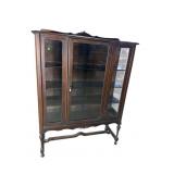 MAHOGANY SQUARE GLASS CHINA CLOSET