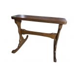 WALNUT ROCKING GOUT STOOL