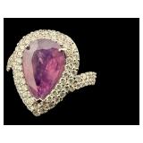 PLATINUM RARE UNHEATED KASHMIR SAPPHIRE & DIAMOND