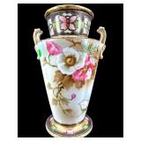 LARGE ANTIQUE IMPERIAL NIPPON HAND PAINTED FLORAL